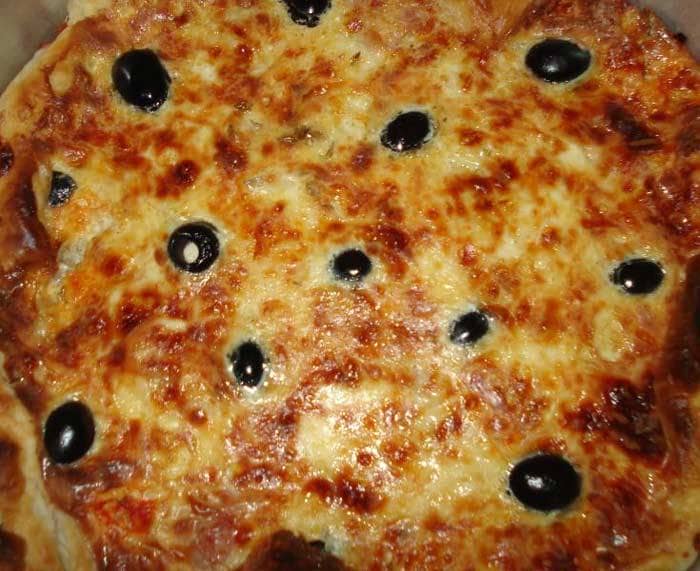 Quiche de Bacon, Cogumelos e Azeitonas