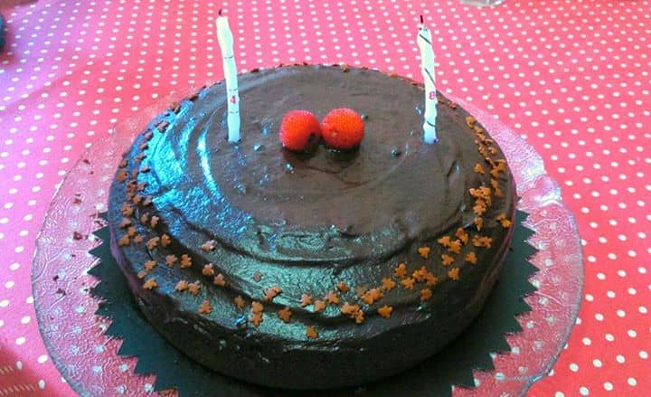 Bolo de chocolate fofo