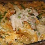 Pasta de frango gratinada Pasta de frango gratinada