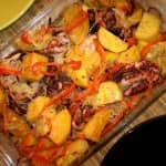 Polvo no Forno com Batata Doce Polvo no Forno com Batata Doce