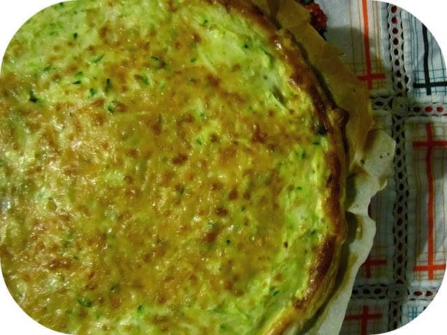 Quiche de Bacon e Cogumelos, mas só com legumes.