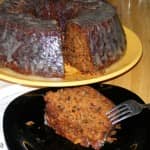 Bolo de cenoura, nozes, coco e polpa de ananás . Bolo de cenoura, nozes, coco e polpa de ananás .