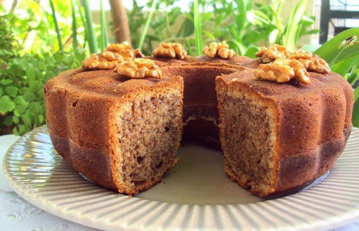 Bolo Pluma de Noz
