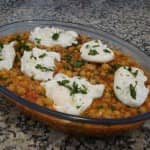 Grão com Atum e Ovos Escalfados