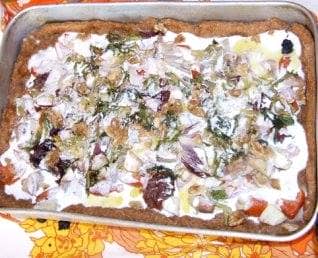 Tarte de fruta e vegetais