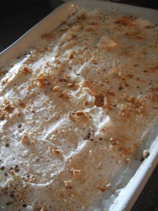 Doce de Pudim com Palitos de Champanhe