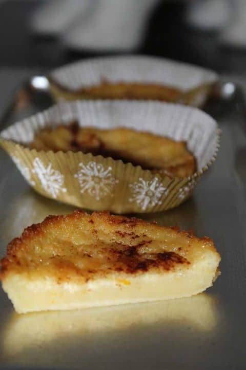 Queijadas de leite e laranja