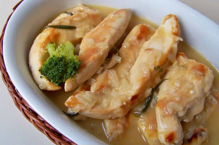 Tiras de Frango ao Molho de Limão (light)