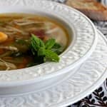 Caldinho de legumes com galinha