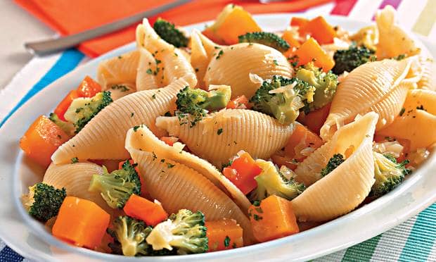 Conchiglione com Abóbora e Brócolis