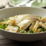 Penne com bacalhau e requeijão corado