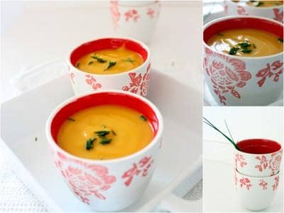 Creme de lentilhas e cenoura