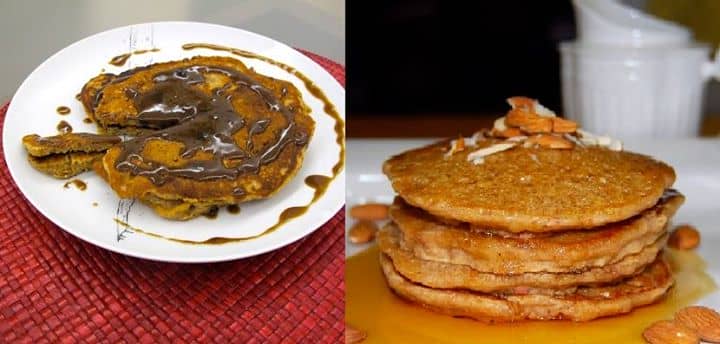 Panquecas de amêndoa com caramelo