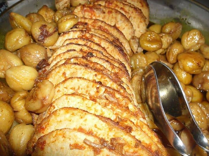 CARNE ASSADA COM CASTANHAS