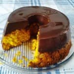 Bolo pudim de cenoura Bolo pudim de cenoura