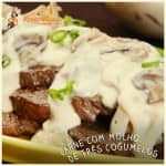 Carne com Molho de Três Cogumelos Carne com Molho de Três Cogumelos