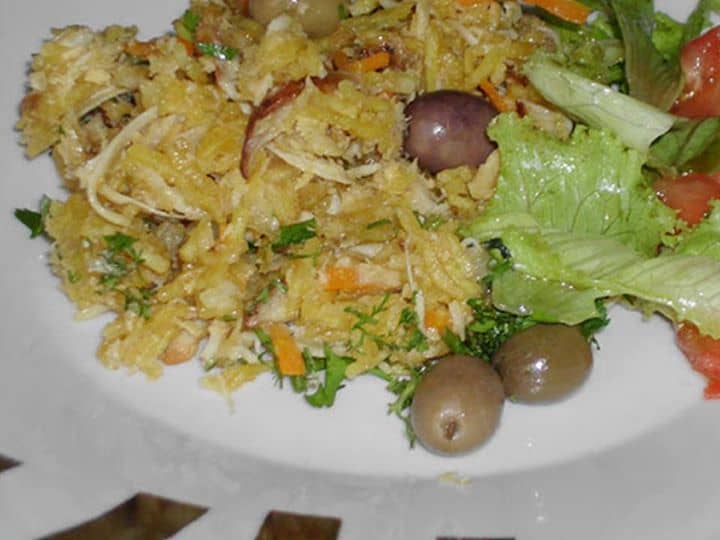 Frango à Brás com Cenoura e Pimentão