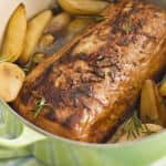 Lombo de porco de panela com peras