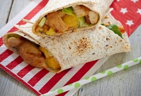 WRAP VEGETARIANO COM MANGA