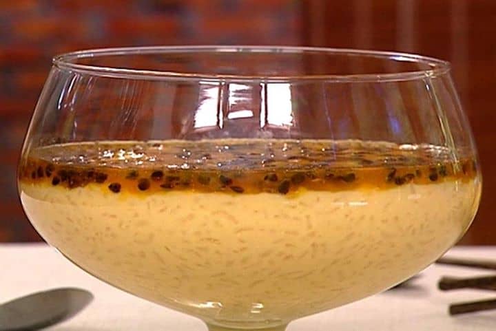 Arroz doce de maracujá