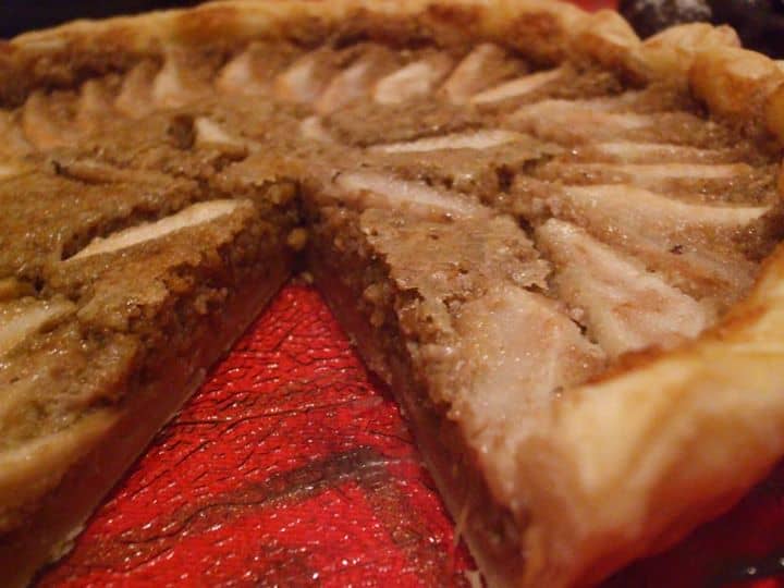 Tarte de pêra e nozes