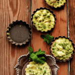 Mini tartes de ervilhas e queijo de cabra Mini tartes de ervilhas e queijo de cabra