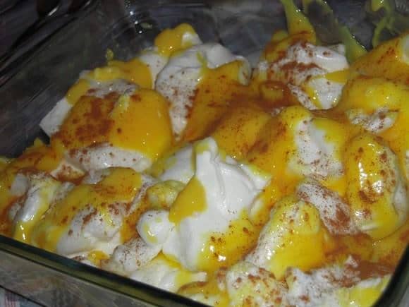 Farófias no microondas