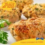 Crocância e cremosidade - Frango panado ao forno  Crocância e cremosidade - Frango panado ao forno
