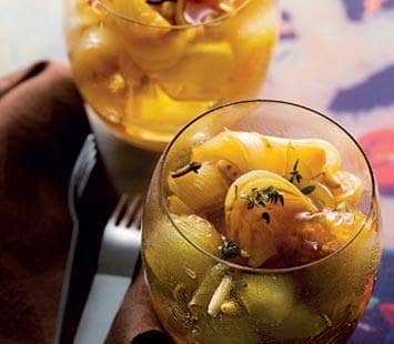 Cebolinhas confitadas agridoces