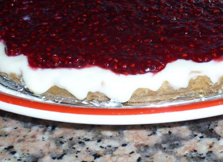 Tarte de Natas com Coulis de Amora