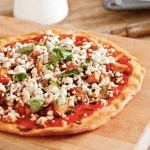 Pizza de legumes assados e queijo de cabra Pizza de legumes assados e queijo de cabra