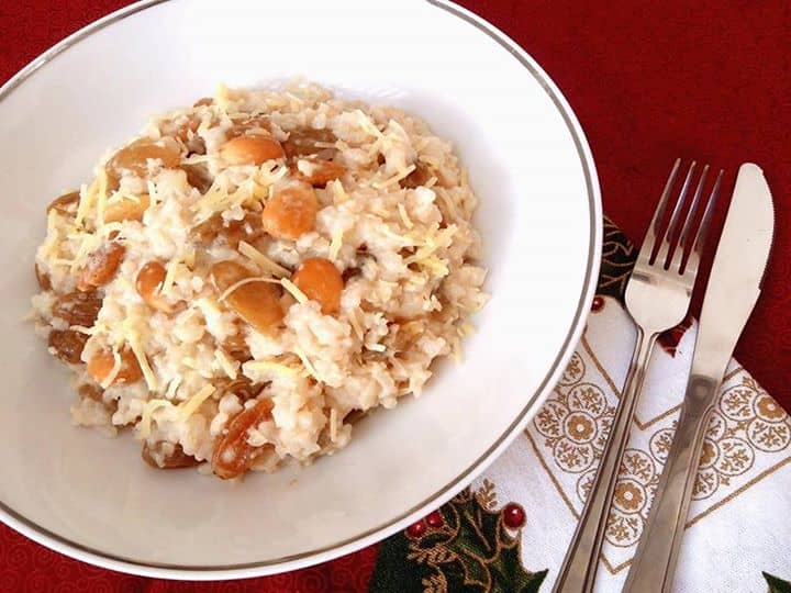 Arroz com Champanhe, Amêndoas e Passas