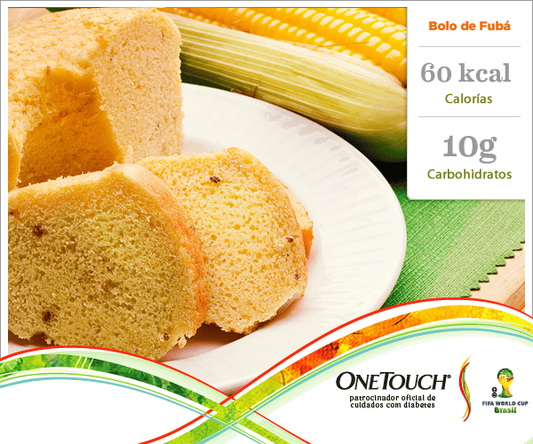 Bolo de Fubá para diabéticos