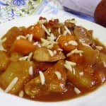 Porco agridoce com batata-doce