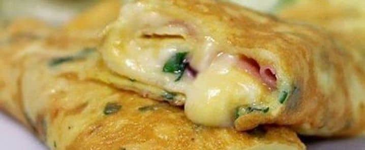 Panqueca de omelete cremosa