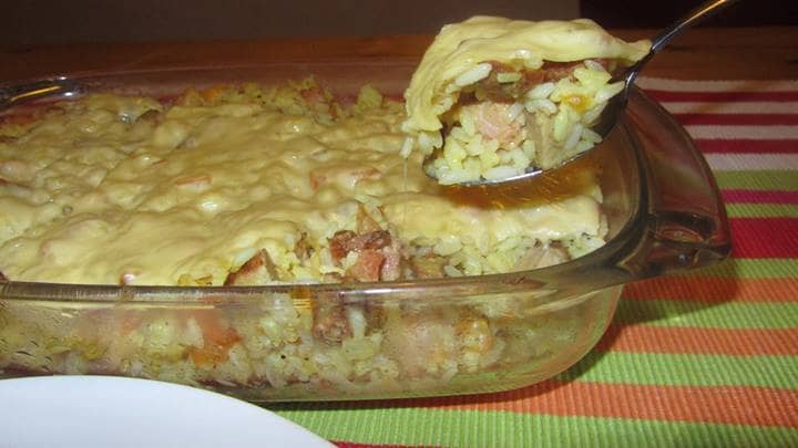 Arroz de forno ao curry