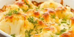 Couve-flor cremosa gratinada