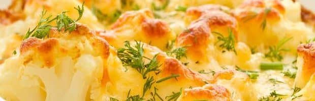 Couve-flor cremosa gratinada