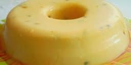 Flan de Laranja e Maracujá Diet