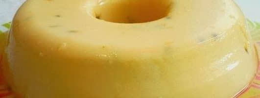 Flan de Laranja e Maracujá Diet