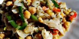 Salada de Grão de Bico e Bacalhau